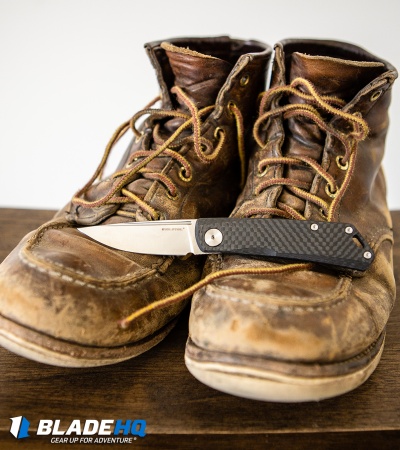 Real Steel Luna Slip Joint Knife Carbon Fiber (2.875" N690) Exclusive