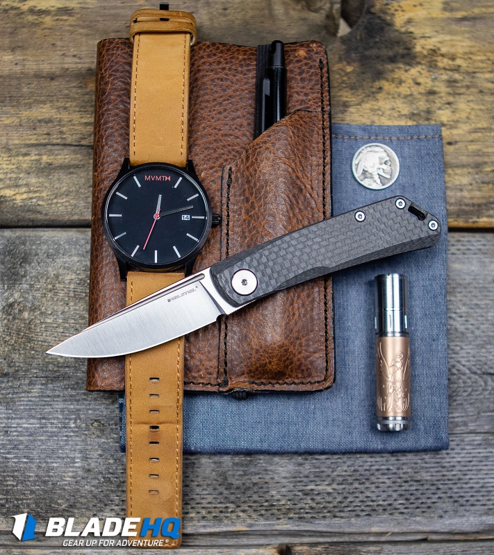 Real Steel Luna Slip Joint Knife Carbon Fiber (2.875" N690) Exclusive