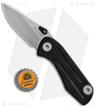 Real Steel Precision Frame Lock Folding Knife Black (2.88" Stonewash) 3001