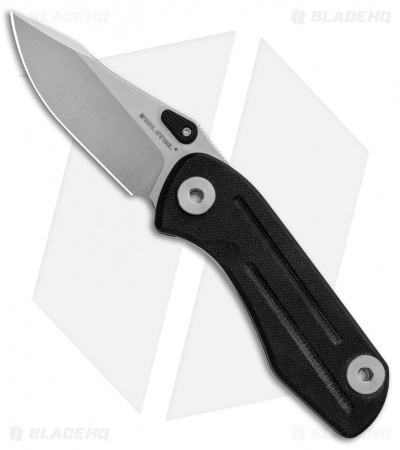 Real Steel Precision Frame Lock Folding Knife Black (2.88" Stonewash) 3001