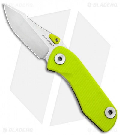 Real Steel Precision Frame Lock Folding Knife Green (2.88" Stonewash) 3001