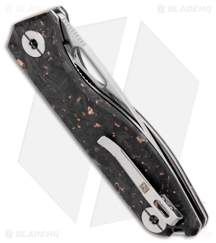 Real Steel Sidus Folding Knife Copper Shred CF (3.5" Satin)