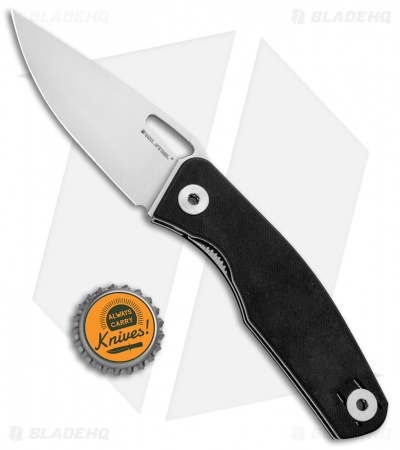 Real Steel Terra Liner Lock Knife Black G-10 (3.5" Satin)