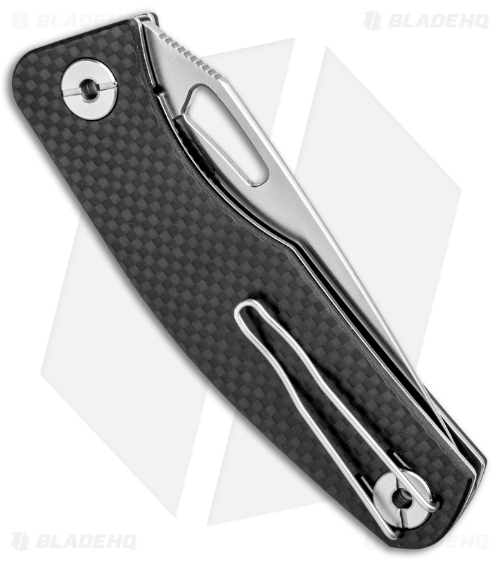 Real Steel Terra Liner Lock Knife Black Carbon Fiber (3.5" Satin)