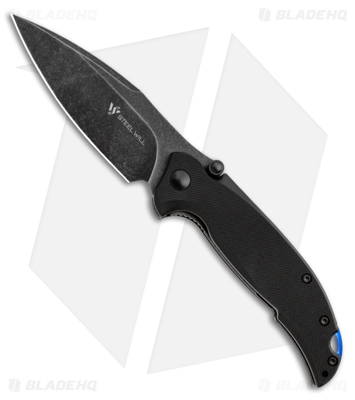 Steel Will Scylla Liner Lock Knife Black G-10 (3.4" Black Stonewash) SWF79-07