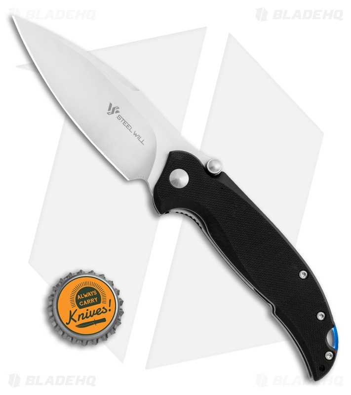 Steel Will Scylla Liner Lock Knife Black G-10 (3.4" Stonewash) SWF79-10