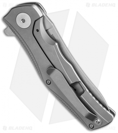 Reate Knives Hills Flipper Titanium Frame Lock Knife (3.6" Stonewash)