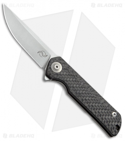 Liong Mah Design Warrior One V2 Frame Lock Knife Carbon Fiber (3.375" Stonewash)