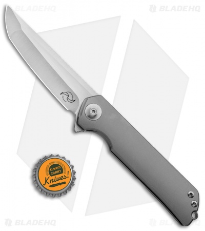Liong Mah Design Warrior Two Frame Lock Knife Ti w/ Tritium (3.6" Satin)