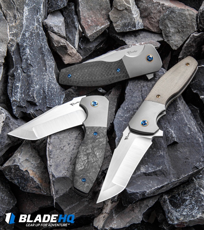 Reate Kirby Lambert Augustus Bolster Lock Knife Marble CF (3.6" Satin)