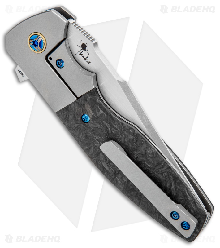 Reate Kirby Lambert Augustus Bolster Lock Knife Marble CF (3.6" Satin)