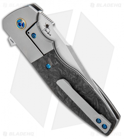 Reate Kirby Lambert Augustus Bolster Lock Knife Marble CF (3.6" Satin)