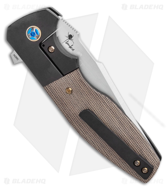 Reate Kirby Lambert Augustus PVD Frame Lock Knife Green Micarta (3.6" Satin)