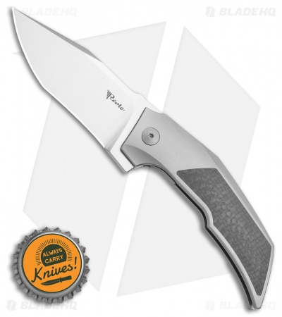 Reate Knives Bharucha T3000 Carbon Fiber Bead Blast (3" Satin)