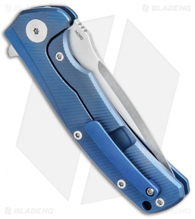 Reate Knives Mini Horizon-D Frame Lock Knife Blue Ti (3.4" Satin)