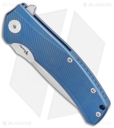 Reate Knives Mini Horizon-D Frame Lock Knife Blue Ti (3.4" Satin)