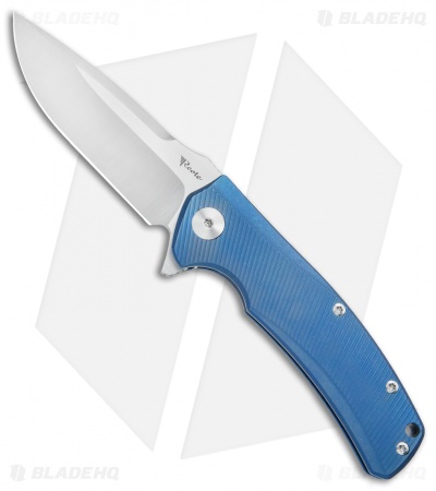 Reate Knives Mini Horizon-D Frame Lock Knife Blue Ti (3.4" Satin)