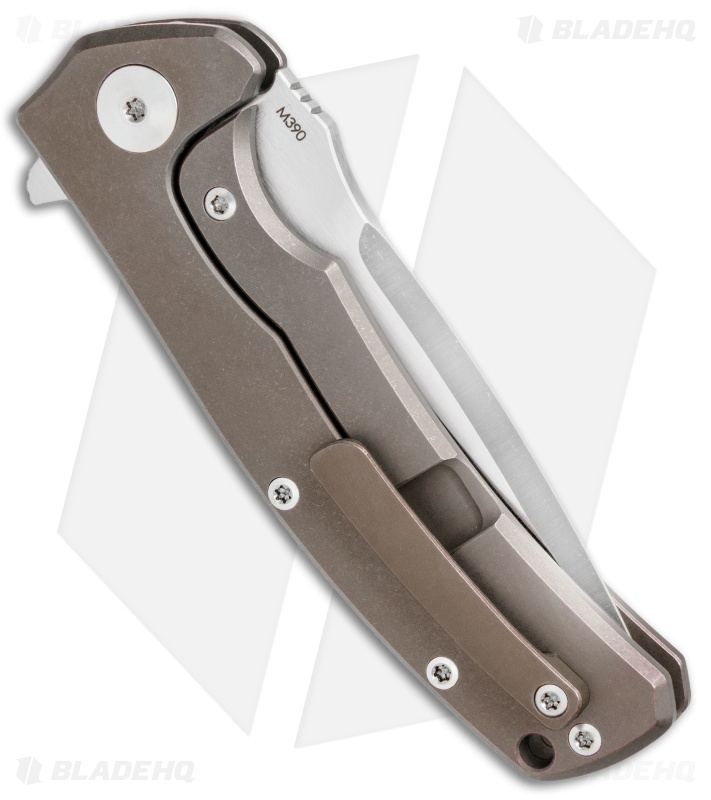 Reate Knives Mini Horizon-D Frame Lock Knife Carbon Fiber/Bronze Ti (3.4" Satin)