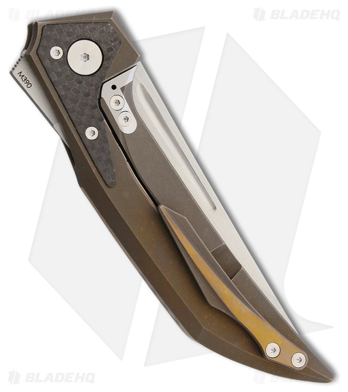 Reate Knives The Future Integral Frame Lock Knife Bronze Ti/CF (3.75" Satin)
