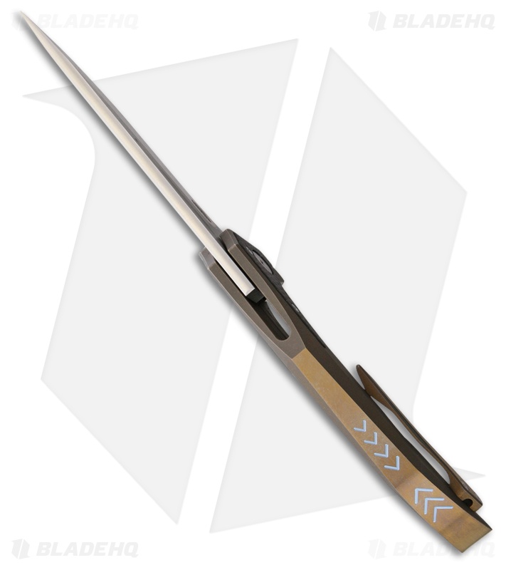 Reate Knives The Future Integral Frame Lock Knife Bronze Ti/CF (3.75" Satin)