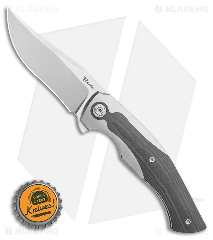 Reate Le Brun Coyote Frame Lock Knife Titanium w/ Wave CF (3.25" Bead Blast)