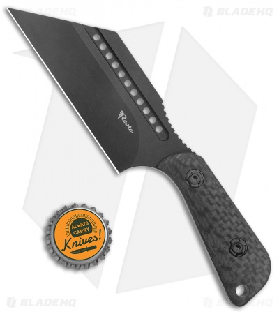 Reate & Jim Skeleton Tibia Fixed Blade Carbon Fiber (4"Black Bead Blast) 
