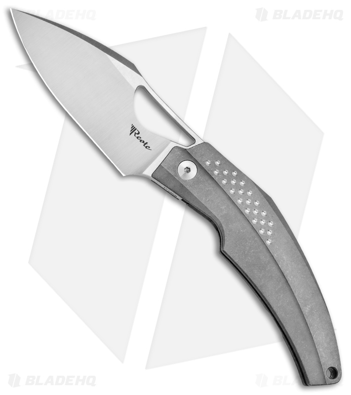 Reate Tashi Bharucha Baby Machine Frame Lock Knife Blasted Ti (3.25" Satin)