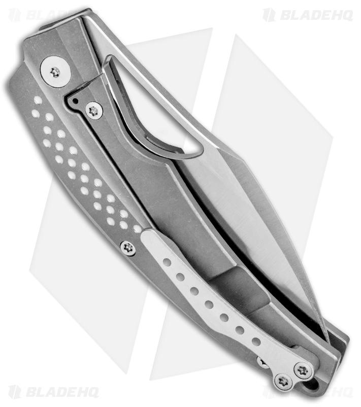 Reate Tashi Bharucha Baby Machine Frame Lock Knife Blasted Ti (3.25" Satin)