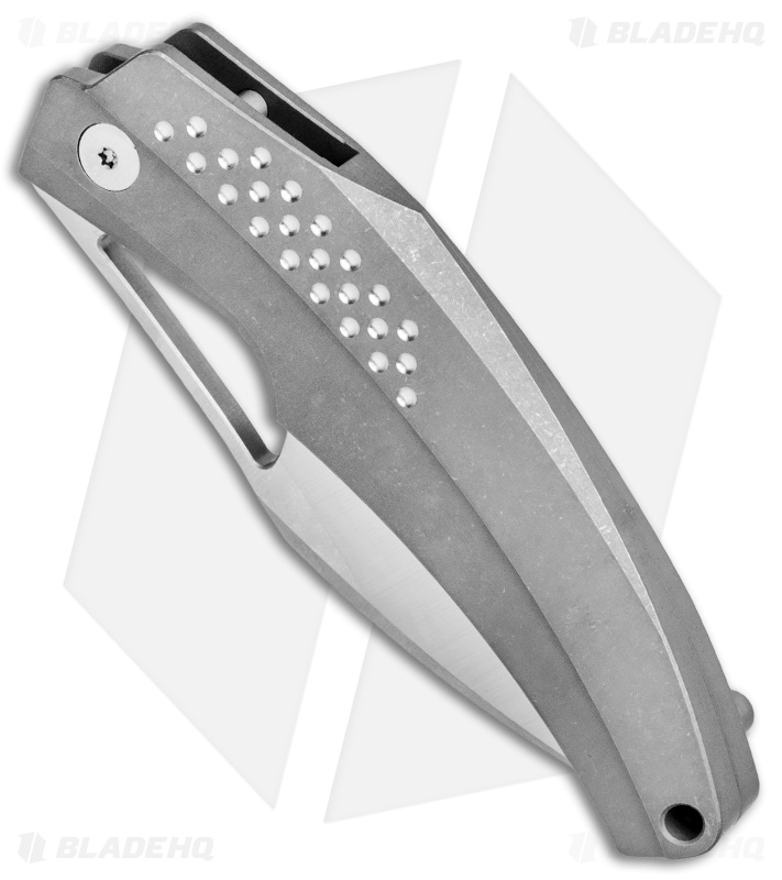 Reate Tashi Bharucha Baby Machine Frame Lock Knife Blasted Ti (3.25" Satin)