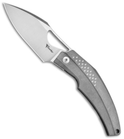 Reate Tashi Bharucha Baby Machine Frame Lock Knife Blasted Ti (3.25" Satin)