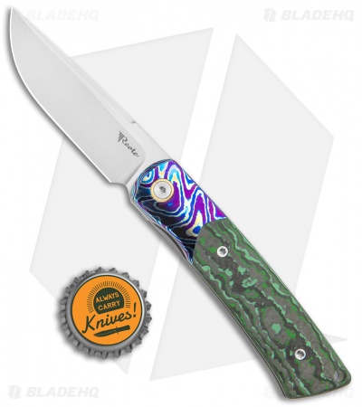 Reate Tribute Front Flipper Knife Fat Carbon/Mokuti (2.8" Hand Satin)