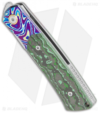 Reate Tribute Front Flipper Knife Fat Carbon/Mokuti (2.8" Hand Satin)