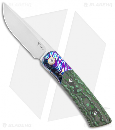 Reate Tribute Front Flipper Knife Fat Carbon/Mokuti (2.8" Hand Satin)