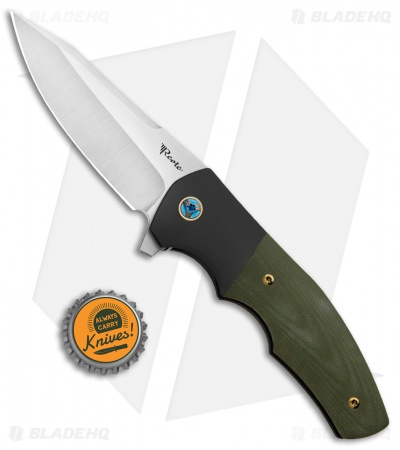 Reate Kirby Lambert Crossroads | Liner Lock Knife | Black Ti/Green