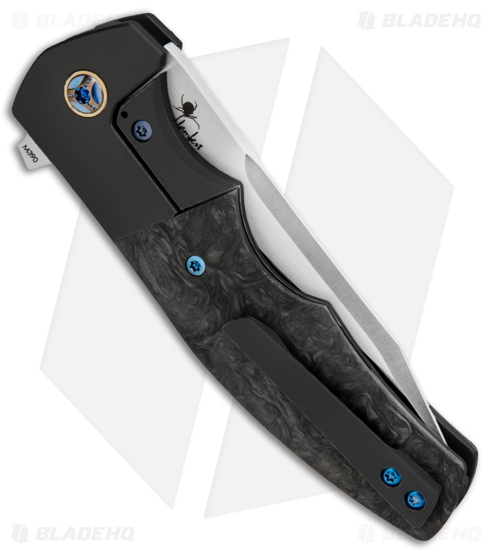 Reate Kirby Lambert Crossroads Liner Lock Knife Black Ti/Marble CF (3.54" Satin)