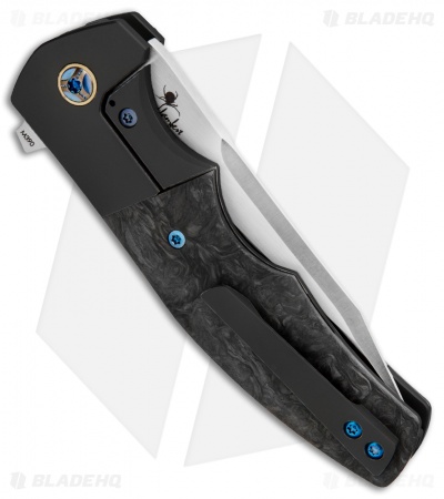 Reate Kirby Lambert Crossroads Liner Lock Knife Black Ti/Marble CF (3.54" Satin)