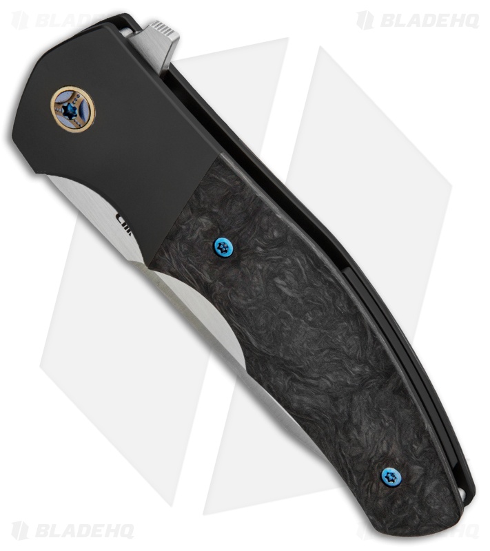 Reate Kirby Lambert Crossroads Liner Lock Knife Black Ti/Marble CF (3.54" Satin)