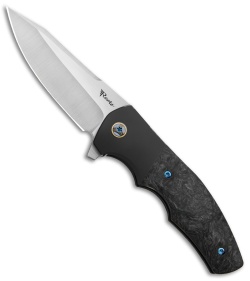 Reate Kirby Lambert Crossroads Liner Lock Knife Black Ti/Marble CF (3.54" Satin)