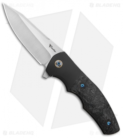 Reate Kirby Lambert Crossroads Liner Lock Knife Black Ti/Marble CF (3.54" Satin)