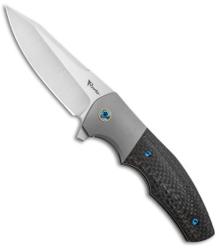 Reate Kirby Lambert Crossroads Liner Lock Knife Gray Ti/CF (3.54" Satin)