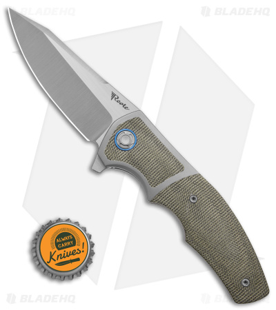 Reate + Lambert Mini Crossroads Knife | OD Green + M390 | Blade HQ