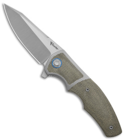 Reate Kirby Lambert Mini Crossroads Knife OD Green Micarta (3.3" Satin M390)