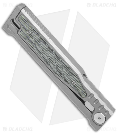 Reate EXO Double Edge Gravity Knife Titanium/Black Micarta (3.75" Satin)