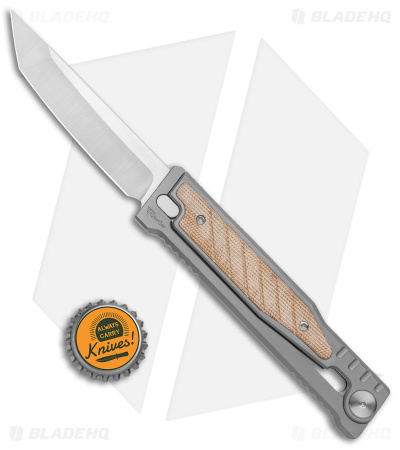 Reate EXO Gravity Tanto Knife Titanium/Natural Micarta (3.75" Satin)