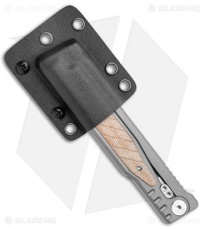Reate EXO Gravity Tanto Knife Titanium/Natural Micarta (3.75" Satin)