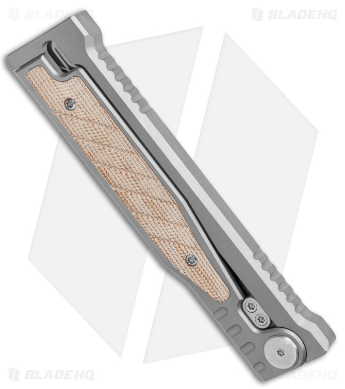 Reate EXO Gravity Tanto Knife Titanium/Natural Micarta (3.75" Satin)