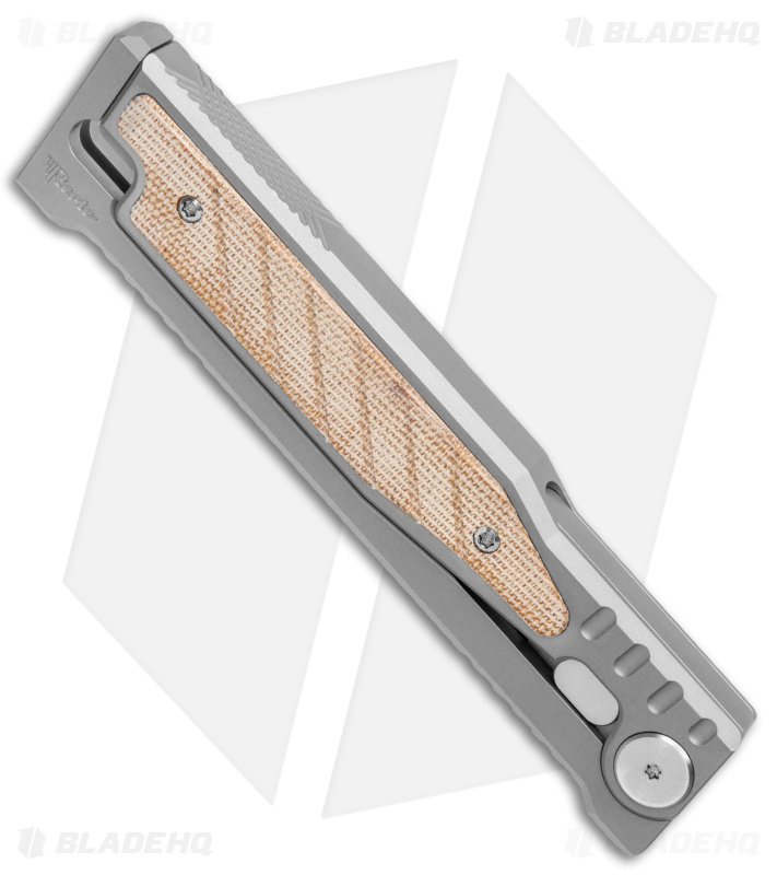 Reate EXO Gravity Tanto Knife Titanium/Natural Micarta (3.75" Satin)