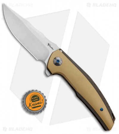 Reate J.A.C.K. Integral Knife Bronze Titanium/Brass (3.94" Satin)