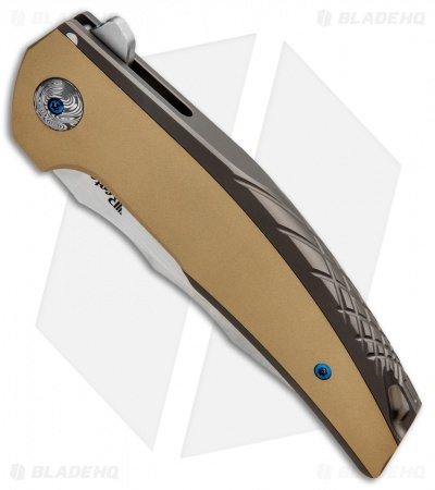 Reate J.A.C.K. Integral Knife Bronze Titanium/Brass (3.94" Satin)