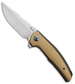 Reate J.A.C.K. Integral Knife Bronze Titanium/Brass (3.94" Satin)